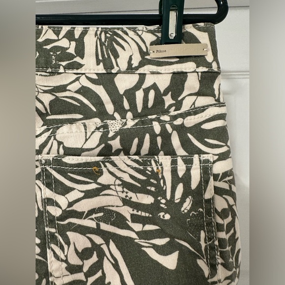 Anthropologie Pilcro bootcut leave print jeans EUC size 29 green - Picture 10 of 10